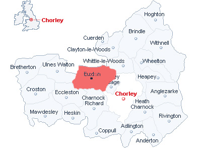 A map of Chorley