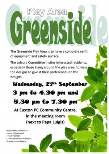 Greenside Play Area Viewing Sessions